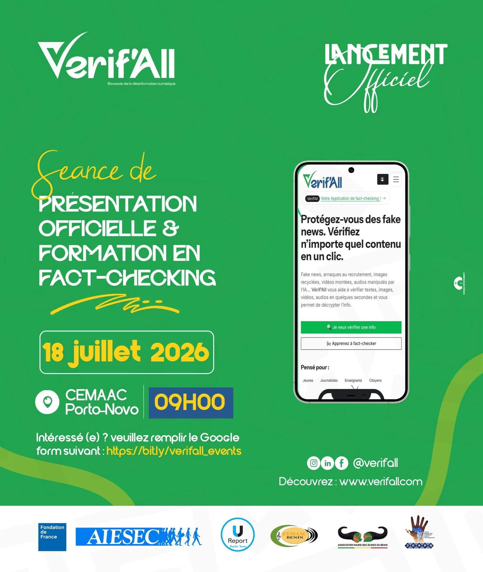 Présentation officielle de Vérif'All à Porto-Novo